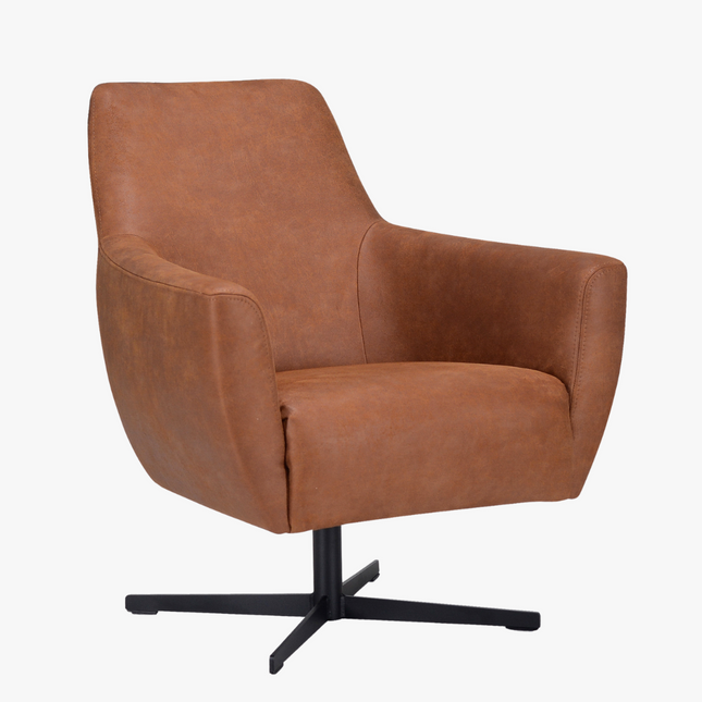 Røff Fauteuil - Camel - Microleder