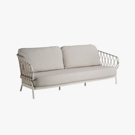 Odin Lounge Bank - Crème - 3 zits - 208x80x95 cm