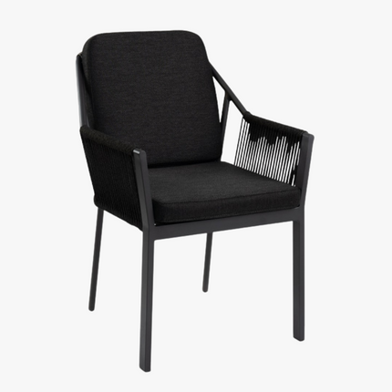 Elin tuinstoel - Zwart - Stapelbaar - Tierra Outdoor