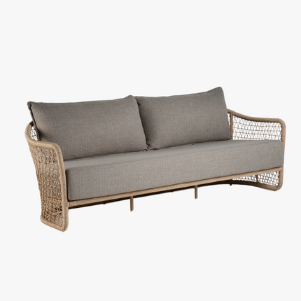 Hanna Lounge Bank - Naturel - 3 zits - 216x80x77cm