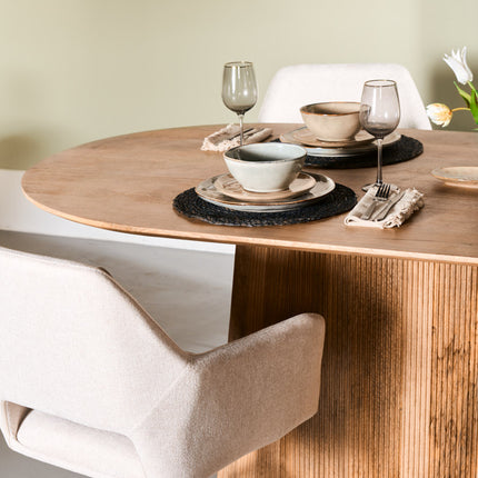 Lunelle Eettafel - Lichtbruin - 230 cm