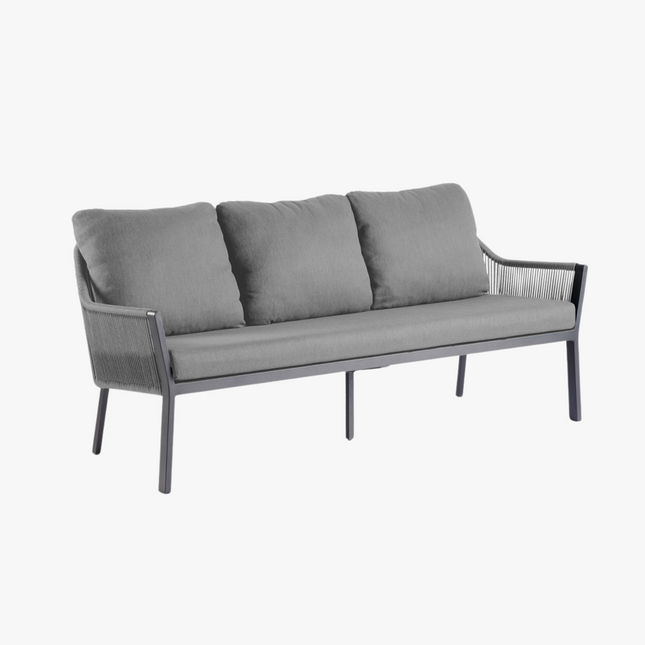 Elin Lounge Bank - Antraciet - 3 zits - 198x78,5x83 cm