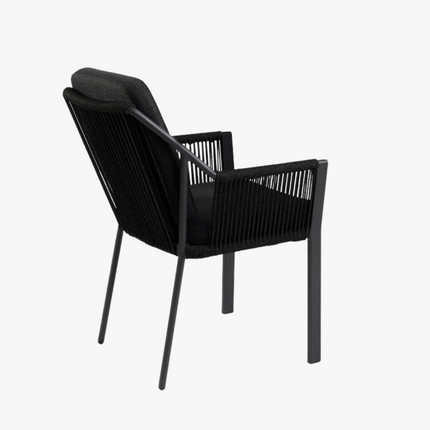 Elin tuinstoel - Zwart - Stapelbaar - Tierra Outdoor