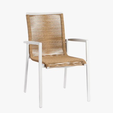 Bo Terrasstoel - Naturel - Stapelbaar - Rope -Tierra Outdoor