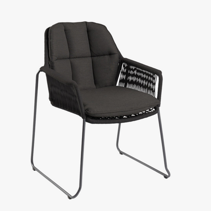 Saga Terrasstoel - Zwart - Stapelbaar - Tierra Outdoor